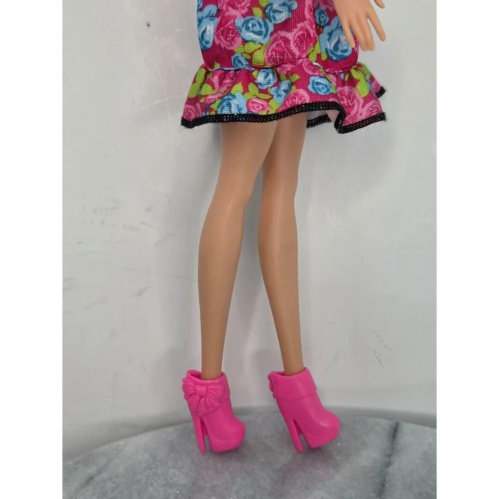 Barbie Doll Size Pink Party Dresses Lot Tiara Evening Heel Boots Clothing Outfit